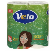 Полотенца бумажные двухслойные VETA Soft 2 рулона